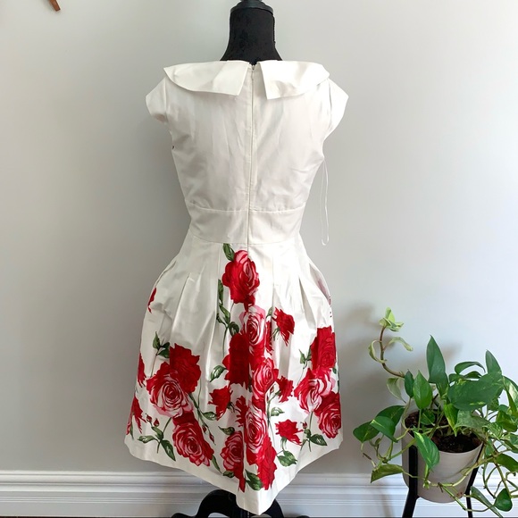 NWOT Roses Floral Swing Dress (Sz 6) - Picture 8 of 11